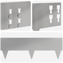 vidaXL Fűszegélyezés 10 pcs 100 x 15 cm Acél Ezüst