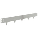 vidaXL Fűszegélyezés 20 pcs 100 x 15 cm Acél Ezüst