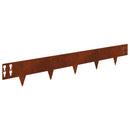 vidaXL Fűszegélyezés 20 pcs 100 x 15 cm Acél Rozsdás