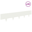 vidaXL Fűszegélyezés 10 pcs 100 x 20 cm Acél Fehér