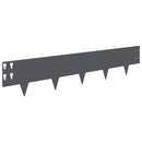 vidaXL Fűszegélyezés 10 pcs 100 x 20 cm Acél Antracitszürke
