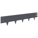 vidaXL Fűszegélyezés 20 pcs 100 x 20 cm Acél Antracitszürke