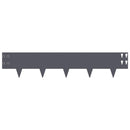 vidaXL Fűszegélyezés 20 pcs 100 x 20 cm Acél Antracitszürke