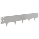 vidaXL Fűszegélyezés 20 pcs 100 x 20 cm Acél Ezüst