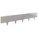 vidaXL Fűszegélyezés 50 pcs 100 x 20 cm Acél Ezüst