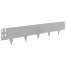 vidaXL Fűszegélyezés 20 pcs 100 x 20 cm Acél Ezüst