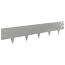 vidaXL Fűszegélyezés 30 pcs 100 x 20 cm Acél Ezüst