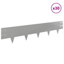 vidaXL Fűszegélyezés 30 pcs 100 x 20 cm Acél Ezüst