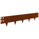 vidaXL Fűszegélyezés 30 pcs 100 x 20 cm Acél Rozsdás