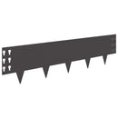 vidaXL Fűszegélyezés 10 pcs 100 x 25 cm Acél Fekete