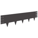 vidaXL Fűszegélyezés 20 pcs 100 x 25 cm Acél Fekete