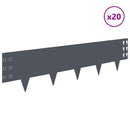 vidaXL Fűszegélyezés 20 db 100 x 25 cm Acél Antracitszürke