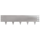 vidaXL Fűszegélyezés 20 pcs 100 x 25 cm Acél Ezüst