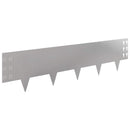 vidaXL Fűszegélyezés 30 pcs 100 x 25 cm Acél Ezüst