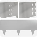 vidaXL Fűszegélyezés 10 pcs 100 x 25 cm Acél Ezüst