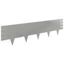 vidaXL Fűszegélyezés 10 pcs 100 x 25 cm Acél Ezüst