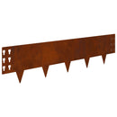 vidaXL Fűszegélyezés 30 pcs 100 x 25 cm Acél Rozsdás