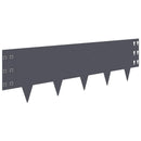 vidaXL Fűszegélyezés 10 pcs 100 x 30 cm Acél Antracitszürke