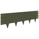 vidaXL Fűszegélyezés 10 pcs 100 x 30 cm Acél Olajzöld