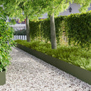 vidaXL Fűszegélyezés 30 pcs 100 x 30 cm Acél Olajzöld