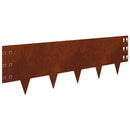 vidaXL Fűszegélyezés 30 pcs 100 x 30 cm Acél Rozsdás