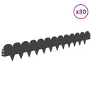 vidaXL Fűszegélyezés 30 db 103 x 15 cm Acél Fekete