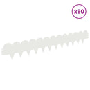 vidaXL Fűszegélyezés 50 pcs 103 x 15 cm Acél Fehér