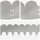 vidaXL Fűszegélyezés 10 pcs 103 x 15 cm Acél Ezüst