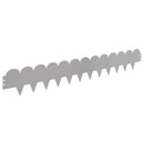 vidaXL Fűszegélyezés 10 pcs 103 x 15 cm Acél Ezüst