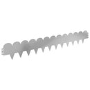 vidaXL Fűszegélyezés 10 pcs 103 x 15 cm Acél Ezüst