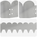 vidaXL Fűszegélyezés 20 pcs 103 x 15 cm Acél Ezüst
