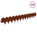 vidaXL Fűszegélyezés 10 pcs 103 x 15 cm Acél Rozsdás