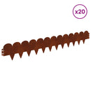 vidaXL Fűszegélyezés 20 pcs 103 x 15 cm Acél Rozsdás