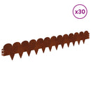 vidaXL Fűszegélyezés 30 pcs 103 x 15 cm Acél Rozsdás