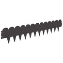vidaXL Fűszegélyezés 10 pcs 103 x 20 cm Acél Fekete