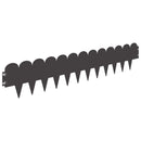 vidaXL Fűszegélyezés 30 pcs 103 x 20 cm Acél Fekete