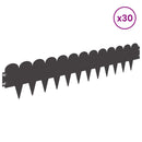 vidaXL Fűszegélyezés 30 pcs 103 x 20 cm Acél Fekete