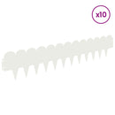 vidaXL Fűszegélyezés 10 pcs 103 x 20 cm Acél Fehér