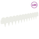 vidaXL Fűszegélyezés 20 pcs 103 x 20 cm Acél Fehér