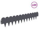 vidaXL Fűszegélyezés 20 db 103 x 20 cm Acél Antracitszürke