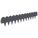 vidaXL Fűszegélyezés 30 pcs 103 x 20 cm Acél Antracitszürke