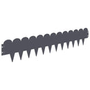 vidaXL Fűszegélyezés 30 pcs 103 x 20 cm Acél Antracitszürke