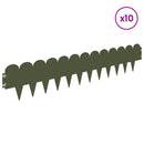 vidaXL Fűszegélyezés 10 pcs 103 x 20 cm Acél Olajzöld