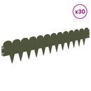 vidaXL Fűszegélyezés 30 pcs 103 x 20 cm Acél Olajzöld