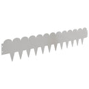 vidaXL Fűszegélyezés 10 pcs 103 x 20 cm Acél Ezüst