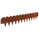 vidaXL Fűszegélyezés 10 pcs 103 x 20 cm Acél Rozsdás