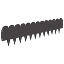 vidaXL Fűszegélyezés 10 pcs 103 x 25 cm Acél Fekete