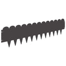 vidaXL Fűszegélyezés 10 pcs 103 x 25 cm Acél Fekete