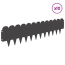 vidaXL Fűszegélyezés 10 pcs 103 x 25 cm Acél Fekete