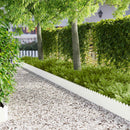 vidaXL Fűszegélyezés 30 pcs 103 x 25 cm Acél Fehér